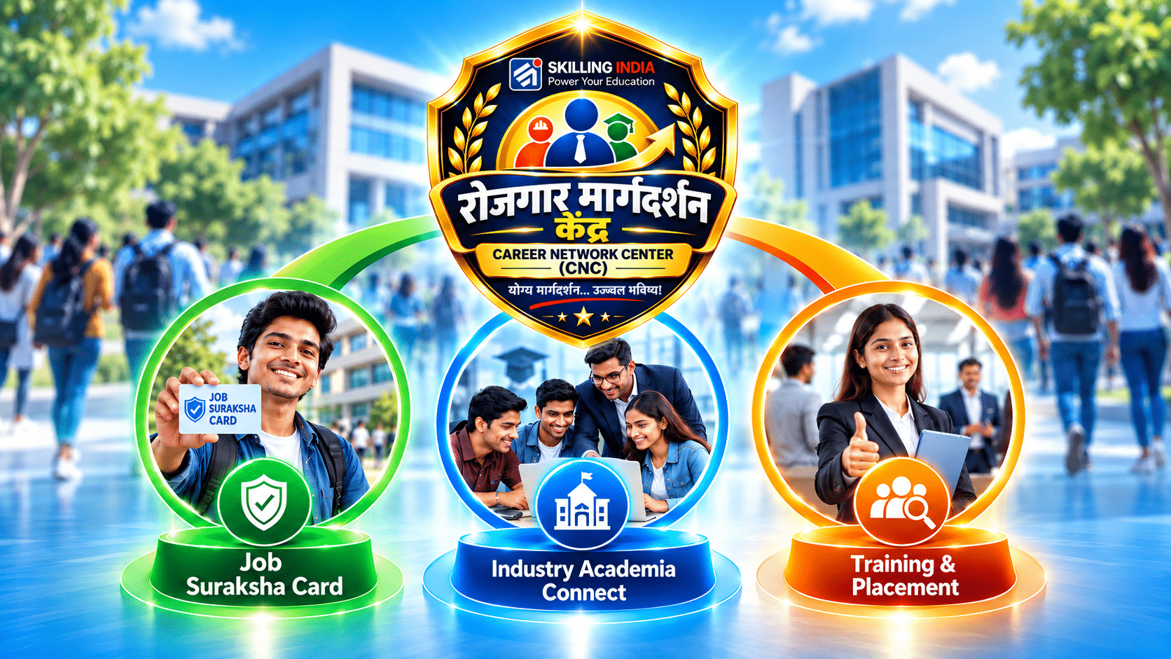 Skill India Career Network Banner horizontal banner Career Network Center